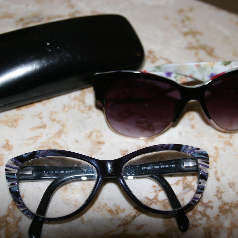 BUNDLE: Two pairs designer glasses, Emilio Pucci and Oscar de la Renta